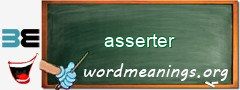 WordMeaning blackboard for asserter